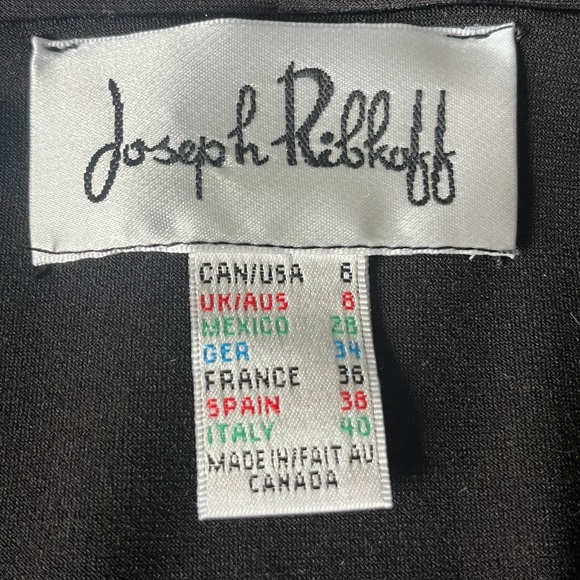 EUC Joseph Ribkoff Long Black Cardigan/ Jacket with Faux Gray Fur in Size 6. - Picture 11 of 13